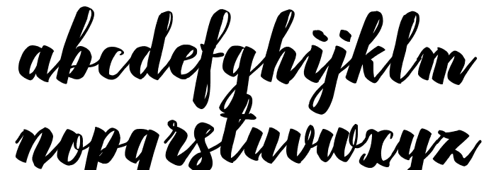 RasterizeScript-Bold Font LOWERCASE
