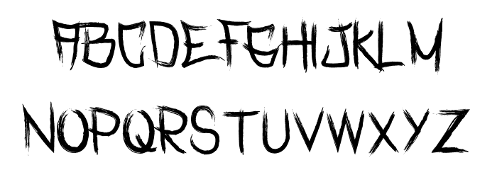 Rasterized-Regular Font LOWERCASE