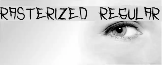 Rasterized  Regular Font examples