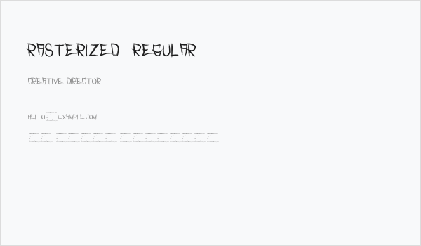 Rasterized  Regular Business Card