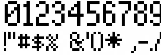 Rasterman Font OTHER CHARS