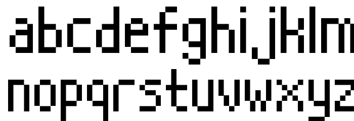 Rasterman Font LOWERCASE