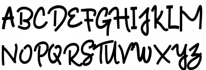 Rastha Font UPPERCASE