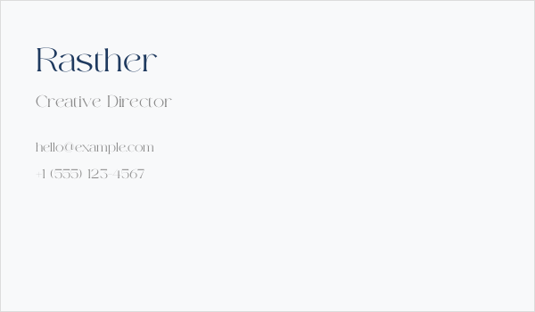 Rasther Business Card