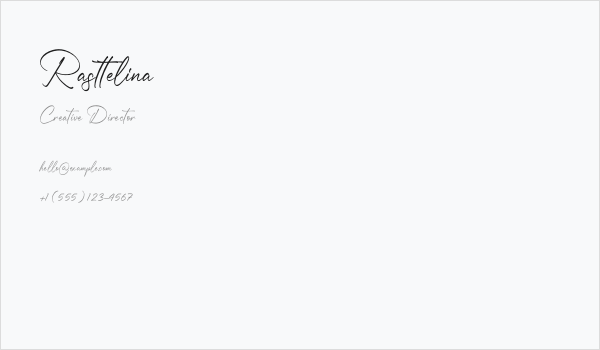 Rasttelina Business Card