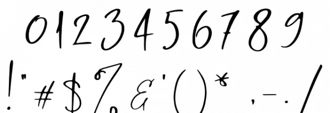 RastyKing Regular Font OTHER CHARS