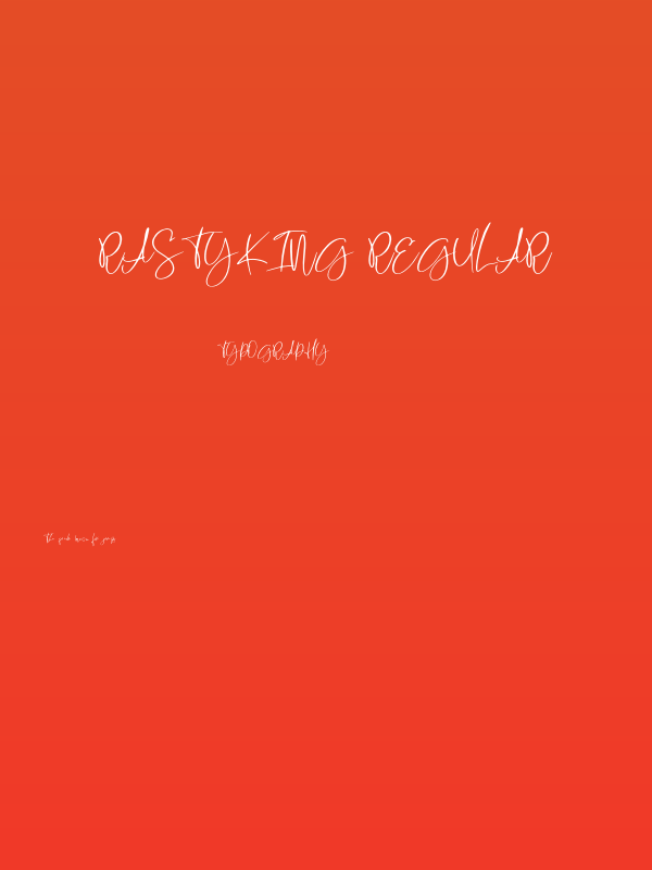 RastyKing Regular Poster