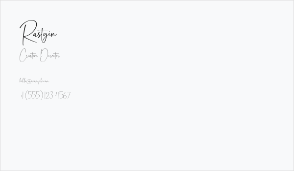 Rastyin Business Card