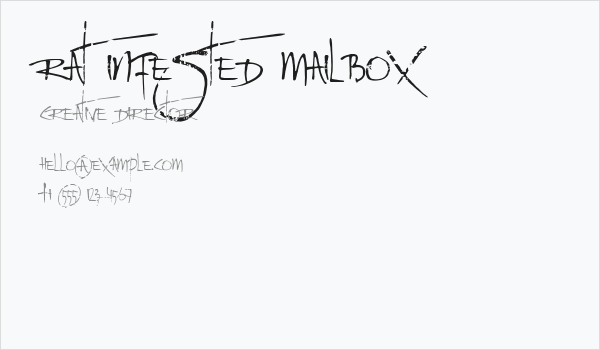 Rat Infested Mailbox Business Card