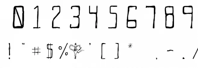 Rat Scratch Tall Font OTHER CHARS