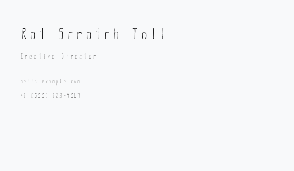 Rat Scratch Tall Business Card