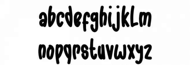 Ratatoileys Schriftart Kleinbuchstaben