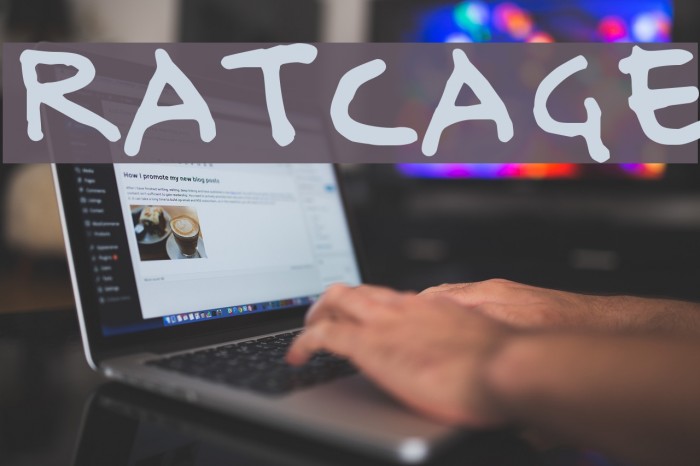 Ratcage Font examples