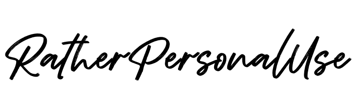 Rather Personal Use  नि: शुल्क फ़ॉन्ट्स डाउनलोड