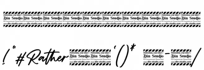 Rather Personal Use Font OTHER CHARS