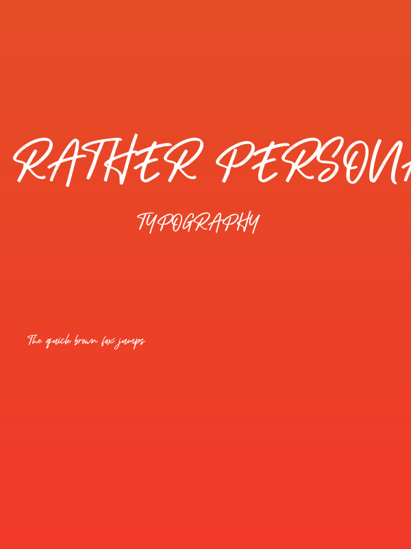 Rather Personal Use Poster