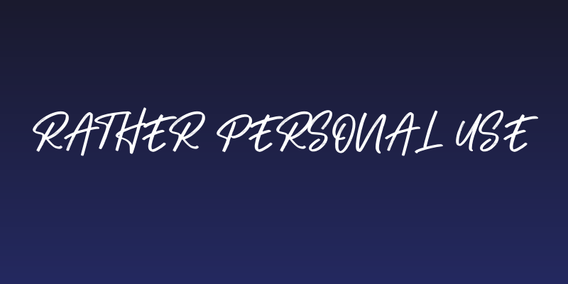 Rather Personal Use Social Header