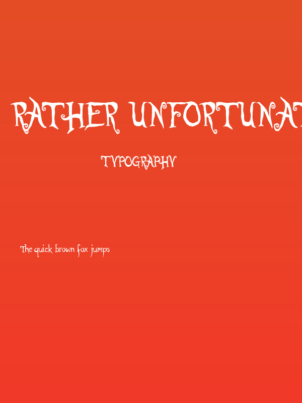 Rather Unfortunate Poster