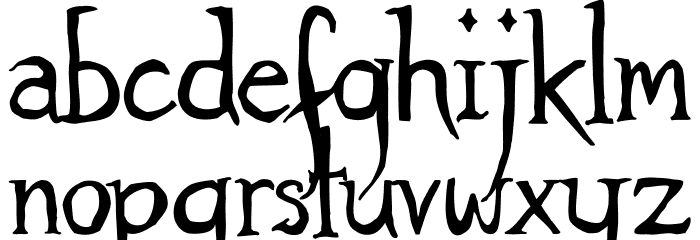 Rather Unfortunate Font LOWERCASE