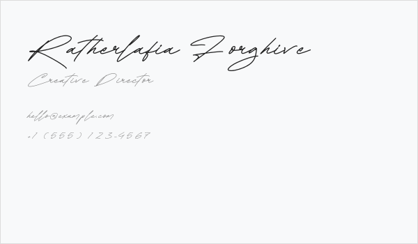 Ratherlafia Forghive Business Card