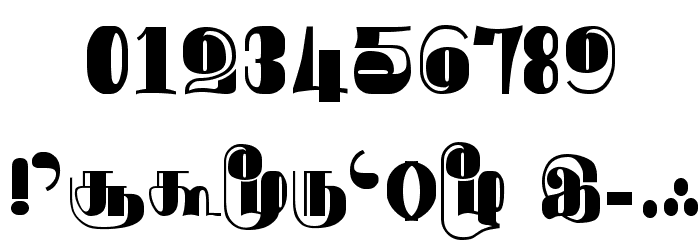 Rathnangi Regular Font OTHER CHARS