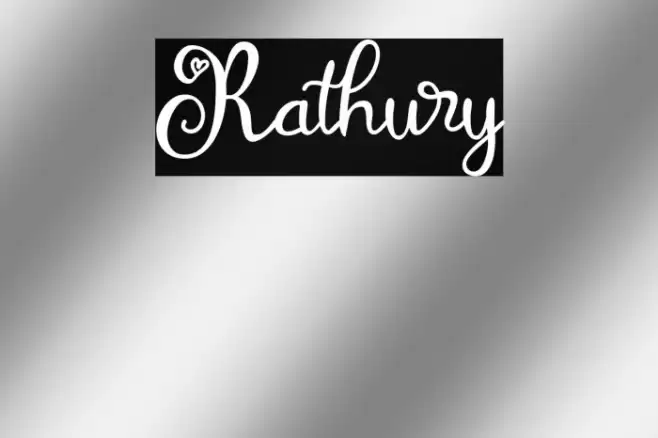 Rathury Font examples