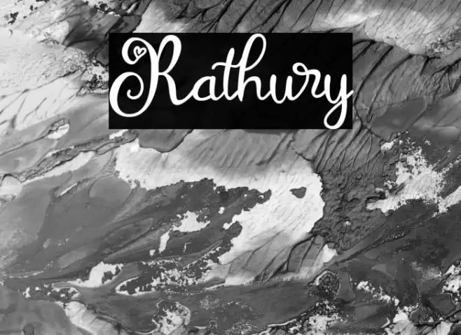 Rathury Font examples