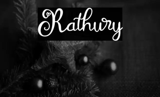 Rathury Font examples