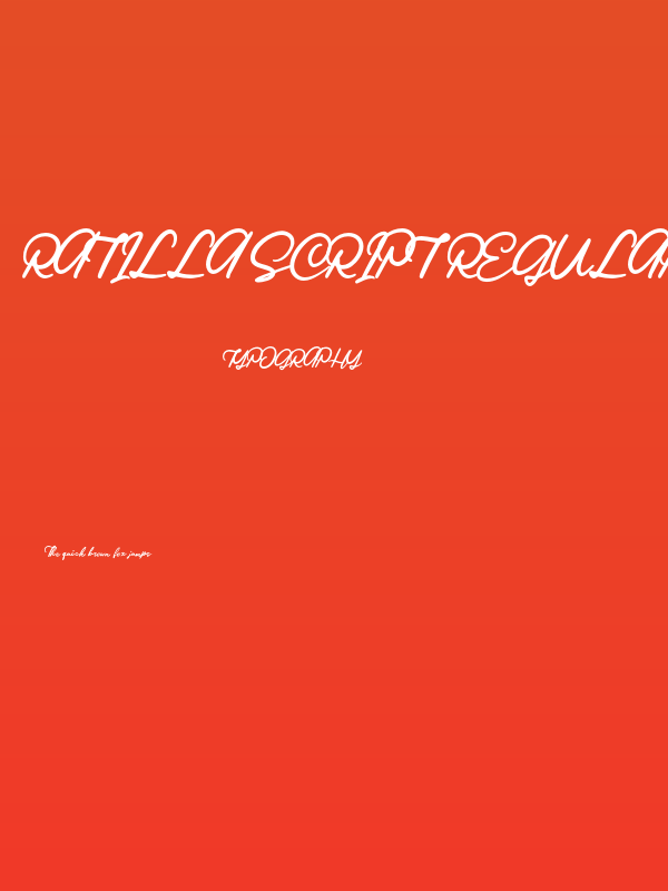 Ratilla Script Regular Poster