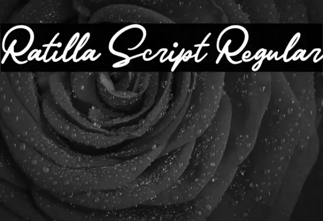 Ratilla Script Regular Font examples