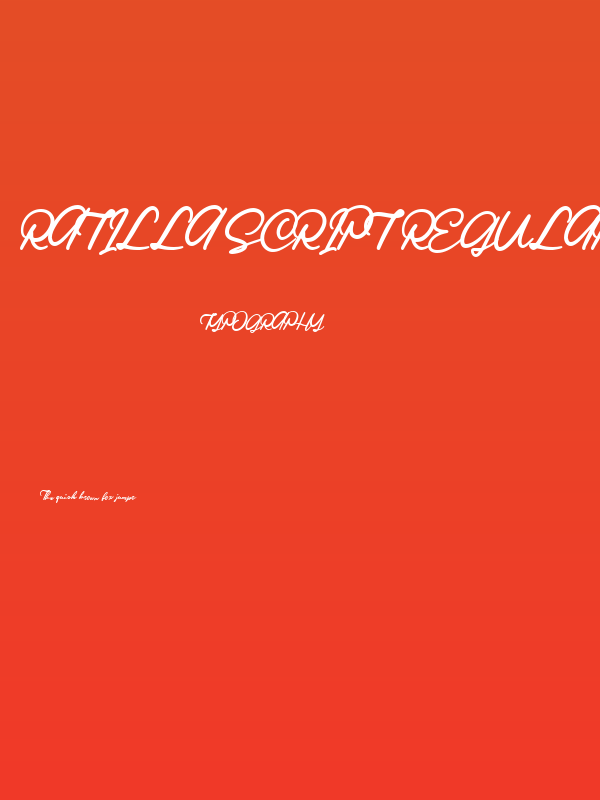 Ratilla Script Regular Poster