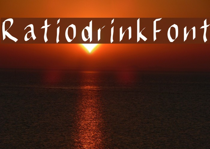 RatiodrinkFont Font examples