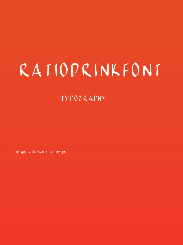 RatiodrinkFont Poster