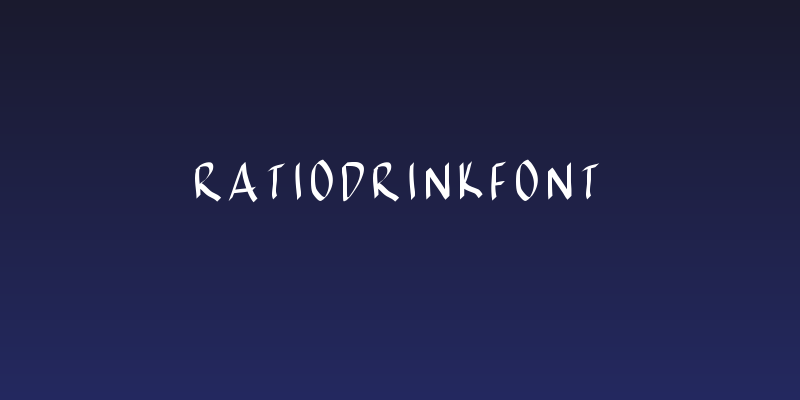RatiodrinkFont Social Header