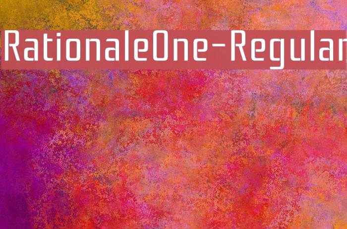 RationaleOne-Regular Font examples