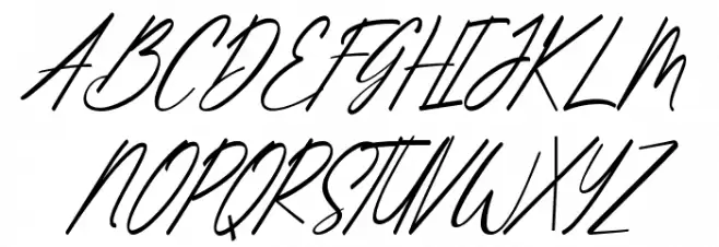 RationaleSignature خط أحرف كبيرة