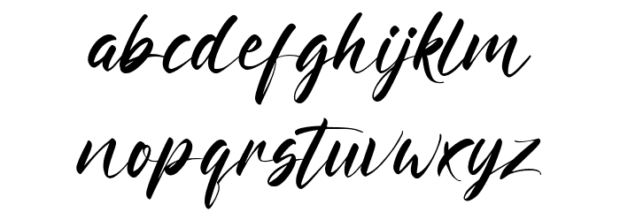 Ratri Volutten Font LOWERCASE