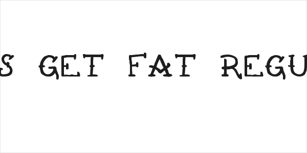Rats Get Fat Regular Logo