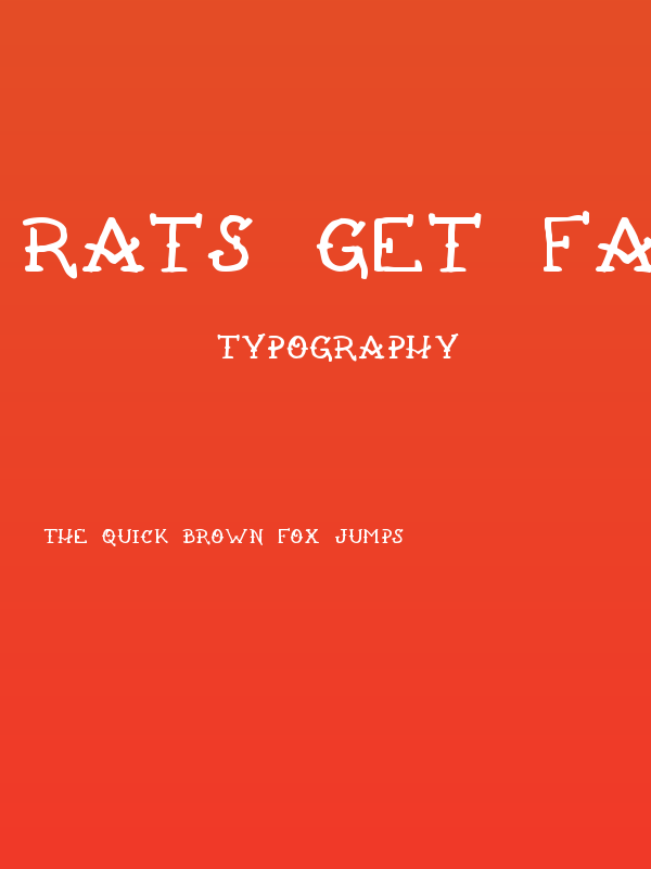 Rats Get Fat Regular Poster