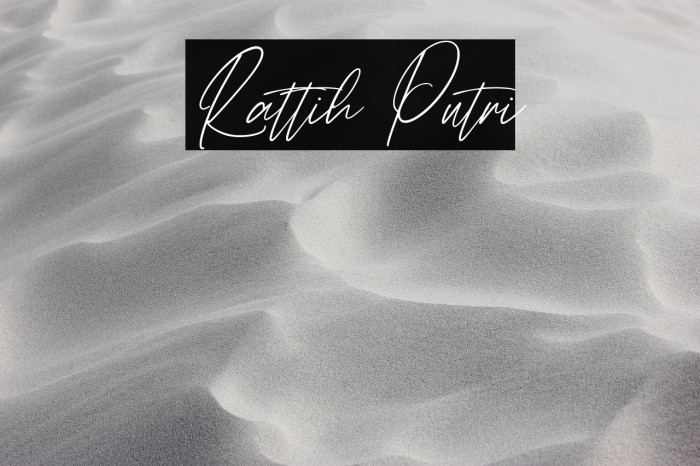 Rattih Putri Шрифта examples