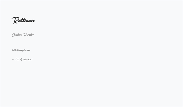 Rattman Business Card