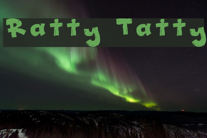 Ratty Tatty Font examples