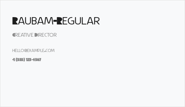 Raubam-Regular Business Card