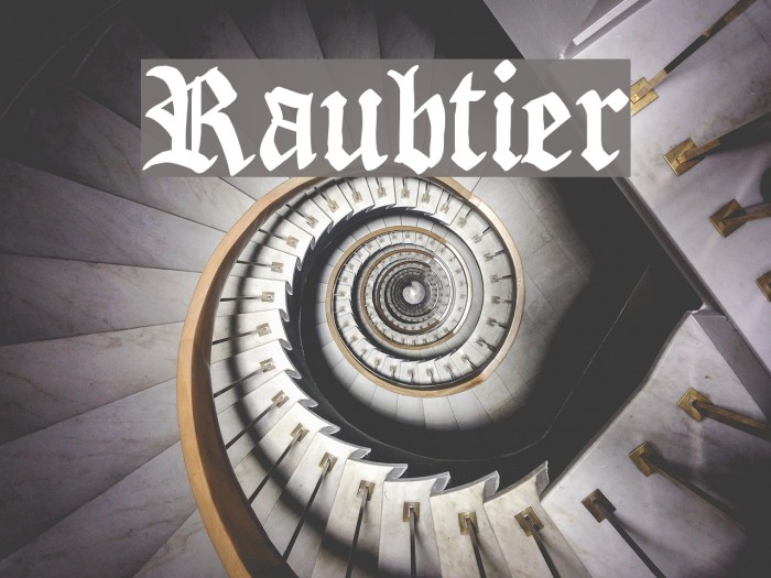 Raubtier Font examples