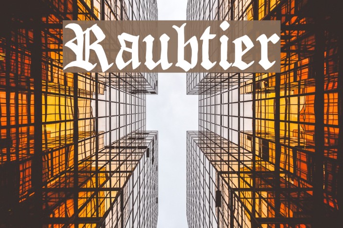 Raubtier Font examples