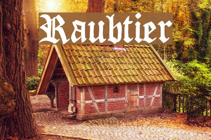 Raubtier Font examples