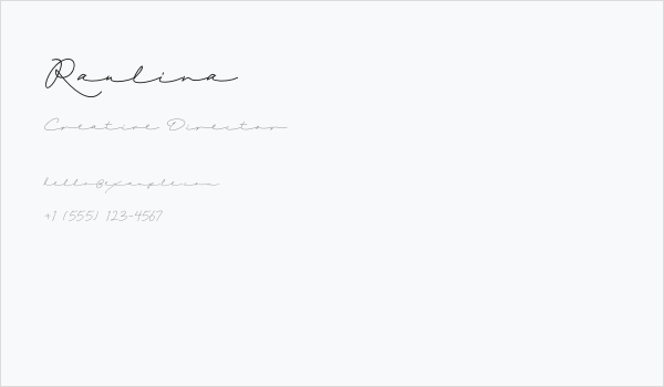 Raulina Business Card