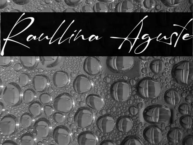 Raullina Aguste Font examples