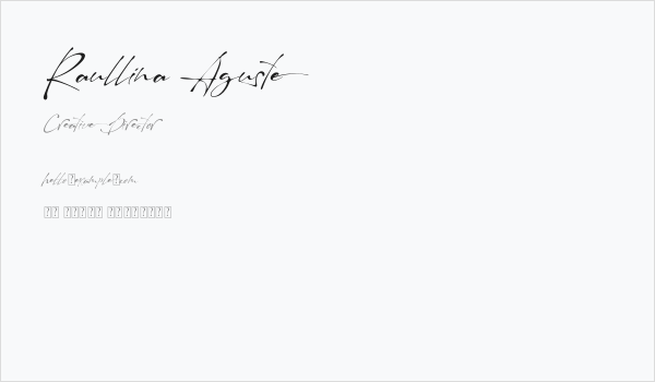 Raullina Aguste Business Card