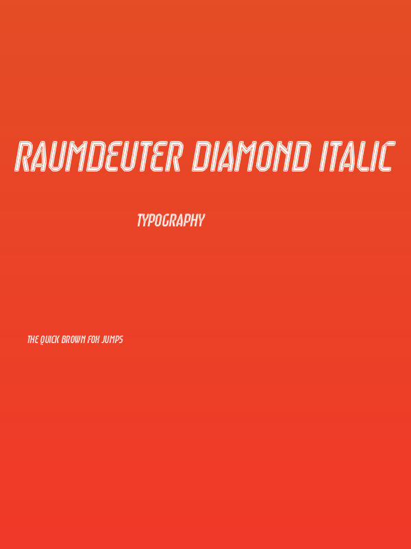 Raumdeuter Diamond Italic Poster